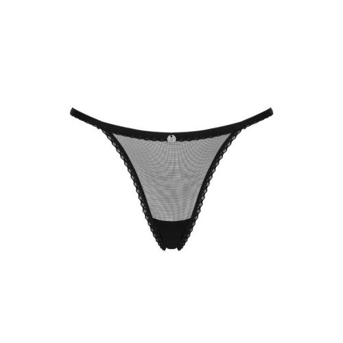Obsessive Celia Noir thong - Жіночі напівпрозорі трусики, XL/2XL - купити в Києві, Україні